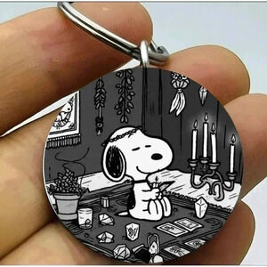 Snoopy Mediation Relax  Hot Cute Art Keychain